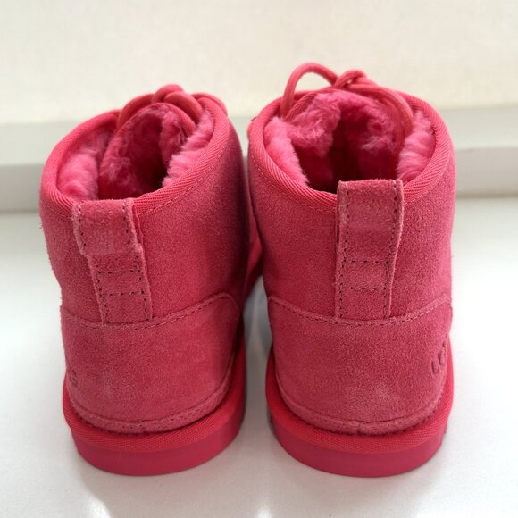 UGG Neumel Chukka Boots Lace Up Suede Ankle Booties Pink Glow Size 7 NEW - Picture 4 of 7